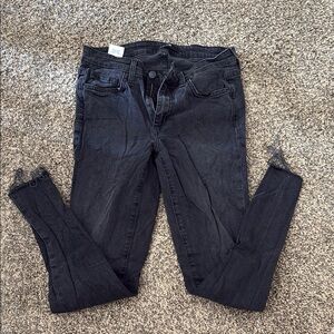 Women's dark grey cropped jeans
